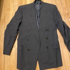 Profilo Grey double-breasted blazer with shoulder pads